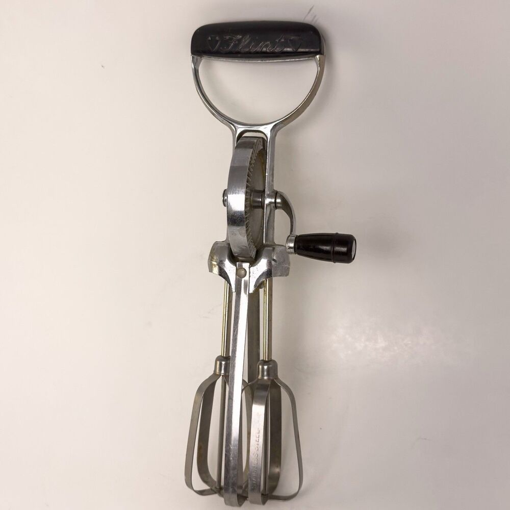 Vintage FLINT Ecko BEST Hand Mixer Egg Beater Heavy Duty Stainless Steel